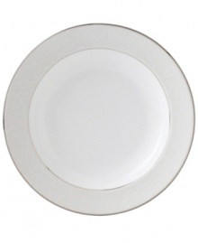 A glistening mosaic covers the Opalene rim soup bowl in colors that evoke the precious opal gem. These soft, creamy hues and bands of lustrous platinum infuse Royal Doulton's bone china collection with modern and decidedly feminine grace. A glistening mosaic covers the Opalene rim soup bowl in colors that evoke the precious opal gem. These soft, creamy hues and bands of lustrous platinum infuse Royal Doulton's bone china collection with modern and decidedly feminine grace.