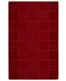 An a-tonal blocked design in rich red creates a warm & modern accent in the Westport area rug from Nourison. Hand-tufted in India of pure wool for premium softness and durability. An a-tonal blocked design in rich red creates a warm & modern accent in the Westport area rug from Nourison. Hand-tufted in India of pure wool for premium softness and durability.