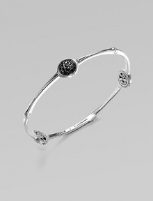 From the Bamboo Collection. A delicate cuff accented with three black sapphire stations. Black sapphiresSterling silverSlip-on styleDiameter, about 2½Imported 