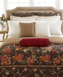 Inspired by a traditional Indian tree-of-life block print, this Lauren Ralph Lauren Cape Catherine comforter features exotic floral print and corded edging.