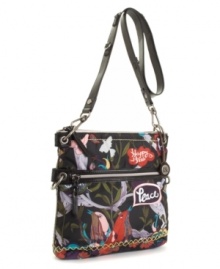 Part of The Sakroots Artist Circle series, this convertible crossbody features an exclusive print created by a Paris-born graffiti artist and is meant to bring peace and harmony to all who wear it. The print is inspired by the 60's and reflects The Sak's free-spirited brand karma with an emphasis on happiness, peace and nature. Part of The Sakroots Artist Circle series, this convertible crossbody features an exclusive print created by a Paris-born graffiti artist and is meant to bring peace and harmony to all who wear it. The print is inspired by the 60's and reflects The Sak's free-spirited brand karma with an emphasis on happiness, peace and nature.