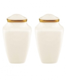 From the Lenox Dimension Collection, classic Eternal dinnerware elegantly accents the table. In ivory china with rich gold trim. From the Lenox Dimension Collection, classic Eternal dinnerware elegantly accents the table. In ivory china with rich gold trim.