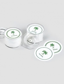 A touch of the breezy tropics comes to the patio, pool or den via this summery collection of heavyweight paperboard coasters. Set arrives in clear Lucite holder with lid for easy storage Perfect gift idea Set of 100 coasters 4 diam Made in USAFOR PERSONALIZATIONSelect a color and quantity, then scroll down and click on PERSONALIZE & ADD TO BAG to choose and preview your monogramming options. Please allow 2-3 weeks for delivery. A touch of the breezy tropics comes to the patio, pool or den via this summery collection of heavyweight paperboard coasters. Set arrives in clear Lucite holder with lid for easy storage Perfect gift idea Set of 100 coasters 4 diam Made in USAFOR PERSONALIZATIONSelect a color and quantity, then scroll down and click on PERSONALIZE & ADD TO BAG to choose and preview your monogramming options. Please allow 2-3 weeks for delivery.