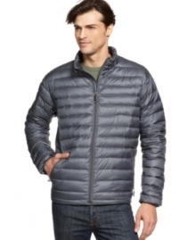 Stop the cold in its tracks with the ultimate down-filled protection of this quilted Weatherproof jacket. Stop the cold in its tracks with the ultimate down-filled protection of this quilted Weatherproof jacket.
