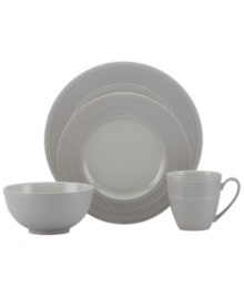 Elegance comes easy with kate spade's Nantucket-inspired Fair Harbor place settings. Durable stoneware in an oyster-gray hue is half glazed, half matte and totally timeless. Elegance comes easy with kate spade's Nantucket-inspired Fair Harbor place settings. Durable stoneware in an oyster-gray hue is half glazed, half matte and totally timeless.