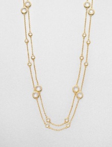 EXCLUSIVELY AT SAKS. Faceted stones of various sizes on a long, 18k goldplated link chain. Cubic zirconia18k goldplatedLength, about 50Lobster clasp closureImported EXCLUSIVELY AT SAKS. Faceted stones of various sizes on a long, 18k goldplated link chain. Cubic zirconia18k goldplatedLength, about 50Lobster clasp closureImported