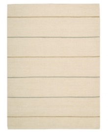 Subtle striping gives way to understated sophistication in the Horizon area rug from Calvin Klein. Generously thick wool fibers are hand tufted in India for remarkable strength and detailed design. Perfect for mixing with any style decor. Subtle striping gives way to understated sophistication in the Horizon area rug from Calvin Klein. Generously thick wool fibers are hand tufted in India for remarkable strength and detailed design. Perfect for mixing with any style decor.