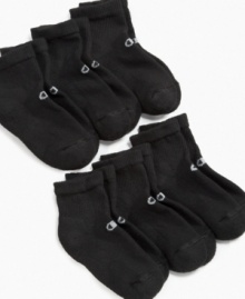 Classic, comfortable and performance ready. This six-pack of ankle socks is a simple standard for him. Classic, comfortable and performance ready. This six-pack of ankle socks is a simple standard for him.