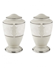 Welcome your guests to the table with the formal elegance of Lenox's Pearl Innocence. This fine bone china collection of dinnerware and dishes brings together a graceful tone-on-tone design with hand enameled pearl-like accents and rich bands of polished platinum. Welcome your guests to the table with the formal elegance of Lenox's Pearl Innocence. This fine bone china collection of dinnerware and dishes brings together a graceful tone-on-tone design with hand enameled pearl-like accents and rich bands of polished platinum.
