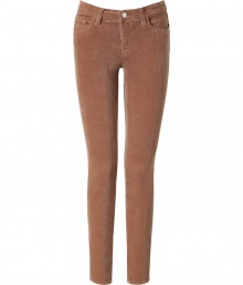 Your new season style isnt complete without these must-have skinny corduroys from cult-favorite denim line J Brand - Five-pocket styling, skinny leg - Wear with a billowy blouse, a cropped denim jacket and wedge heels Your new season style isnt complete without these must-have skinny corduroys from cult-favorite denim line J Brand - Five-pocket styling, skinny leg - Wear with a billowy blouse, a cropped denim jacket and wedge heels