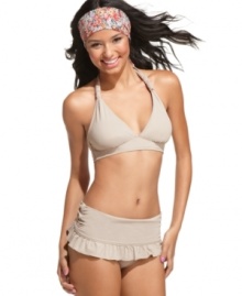 Coco Rave's halter bikini top fits your curves! Order by bra-size for a look that's just right for you. Coco Rave's halter bikini top fits your curves! Order by bra-size for a look that's just right for you.