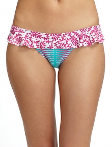 THE LOOKAllover abstract printRuffle detailGoldtone logo hardware at backElastic waist and leg openingsFull coverageTHE MATERIAL84% polyamide/16% elastaneFully linedCARE & ORIGINHand washImportedPlease note: Bikini top sold separately. THE LOOKAllover abstract printRuffle detailGoldtone logo hardware at backElastic waist and leg openingsFull coverageTHE MATERIAL84% polyamide/16% elastaneFully linedCARE & ORIGINHand washImportedPlease note: Bikini top sold separately.