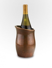 A softly flared shape with a gracious, wide lip in signature bronze-finish alloy. From the Curve CollectionAntique copper-plated alloy8H X 5½ diam.Hand washImported A softly flared shape with a gracious, wide lip in signature bronze-finish alloy. From the Curve CollectionAntique copper-plated alloy8H X 5½ diam.Hand washImported