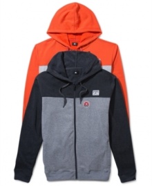 Remain dry and look fly in DC Shoes' water repellent hooded zip fleece hoodie.