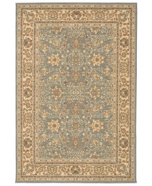 A beautiful robin's egg blue field gives this area rug it absorbing appeal. Covered in ornate floral imagery, this traditional-style piece makes an impact in every room. A beautiful robin's egg blue field gives this area rug it absorbing appeal. Covered in ornate floral imagery, this traditional-style piece makes an impact in every room.