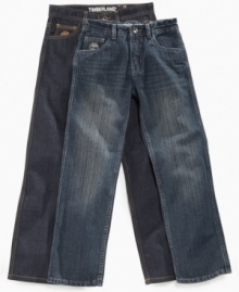 They may be known for their rugged style, but these jeans from Timberland showcase just how versatile they are and are a great addition to any wardrobe.
