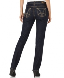 A chic, slim silhouette in classic dark denim is a wardrobe must-have by Kut from the Kloth. Pair these jeans with anything from boho-inspired blouses to woolly sweaters. (Clearance) A chic, slim silhouette in classic dark denim is a wardrobe must-have by Kut from the Kloth. Pair these jeans with anything from boho-inspired blouses to woolly sweaters. (Clearance)