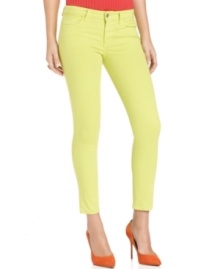 In a bright yellow wash, these Else Jeans skinny jeans add bold color to a stylish winter wardrobe!