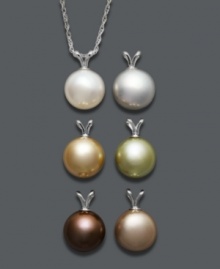 Now you can own pearls for every occasion! This six-piece pendant set features multicolored cultured freshwater pearls (9-10 mm) set in sterling silver with a matching chain. Approximate length: 18 inches. Approximate drop: 1 inch. Now you can own pearls for every occasion! This six-piece pendant set features multicolored cultured freshwater pearls (9-10 mm) set in sterling silver with a matching chain. Approximate length: 18 inches. Approximate drop: 1 inch.