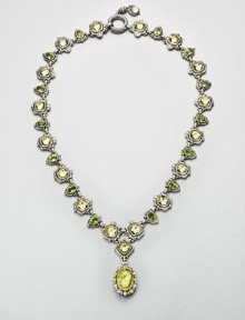 EXCLUSIVELY AT SAKS. From the Irma Collection. A pendant of faceted lemon citrine set in a sterling silver design, surrounded in complimentary peridot stones on a lemon citrine and peridot link necklace. Lemon citrine and peridotSterling silverLength, about 18Pendant size, about 1Spring ring closureImported EXCLUSIVELY AT SAKS. From the Irma Collection. A pendant of faceted lemon citrine set in a sterling silver design, surrounded in complimentary peridot stones on a lemon citrine and peridot link necklace. Lemon citrine and peridotSterling silverLength, about 18Pendant size, about 1Spring ring closureImported