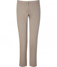 Stylish feather grey cotton pants from Etro - This slim-fitting chino pants kick up your everyday look - Cropped length with front and back pockets - Style with a cashmere pullover and ballet flats Stylish feather grey cotton pants from Etro - This slim-fitting chino pants kick up your everyday look - Cropped length with front and back pockets - Style with a cashmere pullover and ballet flats