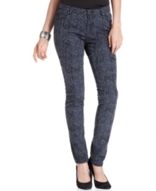 Rev up your wardrobe with snakeskin-print petite denim from Style&co. jeans. Rev up your wardrobe with snakeskin-print petite denim from Style&co. jeans.