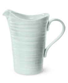Pour in style! From celebrated chef and food writer, Sophie Conran, comes this artfully designed pitcher. A ribbed texture evokes the charming look of traditional hand thrown pottery. Shown in white. Pour in style! From celebrated chef and food writer, Sophie Conran, comes this artfully designed pitcher. A ribbed texture evokes the charming look of traditional hand thrown pottery. Shown in white.