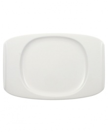 A softly squared indented center lends fresh intrigue to the sleek Urban Nature dinner plates. Customize your own table arrangement with other pieces from Villeroy & Boch. A softly squared indented center lends fresh intrigue to the sleek Urban Nature dinner plates. Customize your own table arrangement with other pieces from Villeroy & Boch.