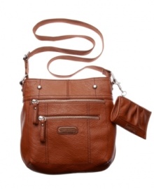 Adorably stylish and practical - note the umbrella holder, zip pockets and 3 interior compartments - the Trekker crossbody bag travels with you from morning hike to corner cafe. Adorably stylish and practical - note the umbrella holder, zip pockets and 3 interior compartments - the Trekker crossbody bag travels with you from morning hike to corner cafe.