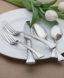 Waterford outfits tables of twelve with the thoroughly brilliant Mont Clare flatware set. Stainless steel place settings and serving pieces share a flared handle, ridged design and extraordinary silver shine that's made to last. Waterford outfits tables of twelve with the thoroughly brilliant Mont Clare flatware set. Stainless steel place settings and serving pieces share a flared handle, ridged design and extraordinary silver shine that's made to last.