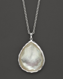 A faceted mother-of-pearl teardrop set in sterling silver. From the Wonderland Collection by Ippolita.