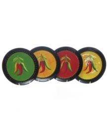 Get it while it's hot. Caliente salad plates from Certified International feature a fiery pepper motif that's sure to spice up even the most ordinary meals. Get it while it's hot. Caliente salad plates from Certified International feature a fiery pepper motif that's sure to spice up even the most ordinary meals.