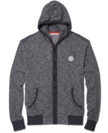 Sean John makes a layer into a statement with this ultra-cool zip-front hoodie. Sean John makes a layer into a statement with this ultra-cool zip-front hoodie.