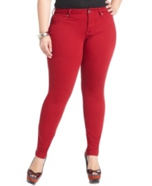 Upgrade your denim with Jessica Simpson's plus size skinnies, fashioned from stretch twill.