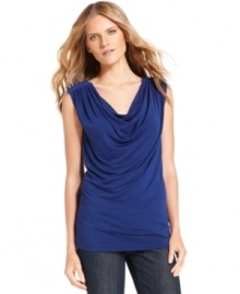 A softly draped tank from MICHAEL Michael Kors takes a classic look to the next level with subtle chain detailing at the shoulders. Wear it with a polished pencil skirt to add drama to your work wardrobe or keep it chic and casual with jeans. A softly draped tank from MICHAEL Michael Kors takes a classic look to the next level with subtle chain detailing at the shoulders. Wear it with a polished pencil skirt to add drama to your work wardrobe or keep it chic and casual with jeans.