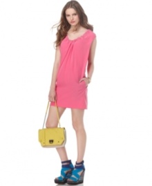 A bow tie polishes off this Rachel Rachel Roy The Pull It Together dress for a look that's pretty in pink! A bow tie polishes off this Rachel Rachel Roy The Pull It Together dress for a look that's pretty in pink!
