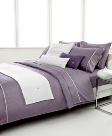 Complete the Lyra ensemble from Lacoste with the Purl Knit throw in a pristine white hue and plush knit texture for an added layer to your bed. Finish with the signature Lacoste croc logo patch. Complete the Lyra ensemble from Lacoste with the Purl Knit throw in a pristine white hue and plush knit texture for an added layer to your bed. Finish with the signature Lacoste croc logo patch.