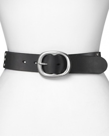 Crafted from veg leather, Lauren by Ralph Lauren's belt is a cruelty-free finish that gives day wear a touch of finesse. Crafted from veg leather, Lauren by Ralph Lauren's belt is a cruelty-free finish that gives day wear a touch of finesse.