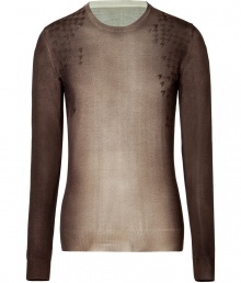 Push your casual look to the next level with this deconstructed houndstooth print pullover from Ermanno Scervino - Crew neck, long sleeves, houndstooth print at shoulders, slim fit - Wear with straight leg jeans, a leather jacket, and motorcycle boots Push your casual look to the next level with this deconstructed houndstooth print pullover from Ermanno Scervino - Crew neck, long sleeves, houndstooth print at shoulders, slim fit - Wear with straight leg jeans, a leather jacket, and motorcycle boots