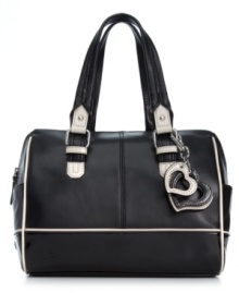 Ladies who lunch know that a chic satchel is an absolute accessories essential, like this posh piece form Calvin Klein. Crafted from rich leather with gleaming hardware and contrast trim, its generous interior stows everything with ease and elegance. Ladies who lunch know that a chic satchel is an absolute accessories essential, like this posh piece form Calvin Klein. Crafted from rich leather with gleaming hardware and contrast trim, its generous interior stows everything with ease and elegance.