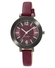Deep purple hues finish off this casual watch from Nine West.