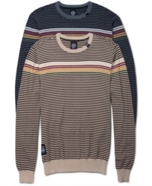 Handsome horizontal stripe sweater with contrast trimmings by LRG. Makes a great gift. Handsome horizontal stripe sweater with contrast trimmings by LRG. Makes a great gift.