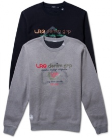 Keep warm and comfortable in this casual and versatile sweatshirt by LRG. Keep warm and comfortable in this casual and versatile sweatshirt by LRG.