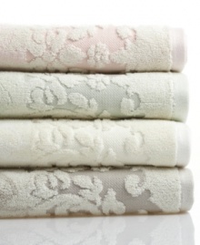 Utterly classic and refined, this Imperial Damask bath towel from Martha Stewart Collection evokes a serene appeal in your bathroom with a textured damask design and your choice of four muted color schemes. Utterly classic and refined, this Imperial Damask bath towel from Martha Stewart Collection evokes a serene appeal in your bathroom with a textured damask design and your choice of four muted color schemes.