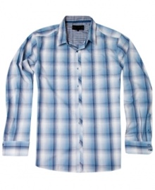 Rev up your weekend wardrobe with this plaid shirt from No Retreat.