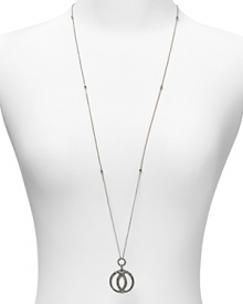 Judith Jack proves simple style can have an edge with this pendant necklace. This sterling silver piece flaunts a marcasite dipped pendant in a dramatic circular design. Judith Jack proves simple style can have an edge with this pendant necklace. This sterling silver piece flaunts a marcasite dipped pendant in a dramatic circular design.