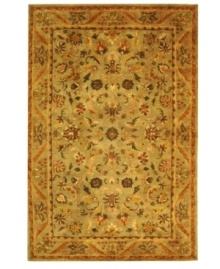 Lavish your space in timeless tradition, set in soft shades of sage on this exquisite area rug from Safavieh. Tufted in India from pure wool, this rug emerges from the annals of antiquity to bring spectacular style and time-honored quality to your home. (Clearance) Lavish your space in timeless tradition, set in soft shades of sage on this exquisite area rug from Safavieh. Tufted in India from pure wool, this rug emerges from the annals of antiquity to bring spectacular style and time-honored quality to your home. (Clearance)