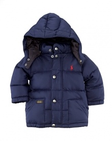 The Hooded Elmwood Puffer Jacket is crafted from channel-stitched microfiber for lightweight warmth and protection against the elements. The Hooded Elmwood Puffer Jacket is crafted from channel-stitched microfiber for lightweight warmth and protection against the elements.