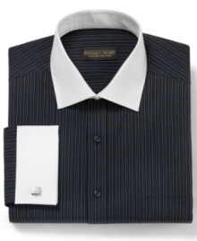 With a contrast collar and cuffs, this dress shirt from Donald Trump is an instant power move.