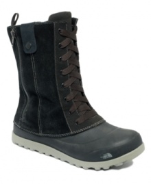 Let it snow! Or rain, hail or storm. Endure whatever nature brings your way in North Face Adapta Leather Dual Climate Boots with a waterproof dual-climate exterior. Let it snow! Or rain, hail or storm. Endure whatever nature brings your way in North Face Adapta Leather Dual Climate Boots with a waterproof dual-climate exterior.